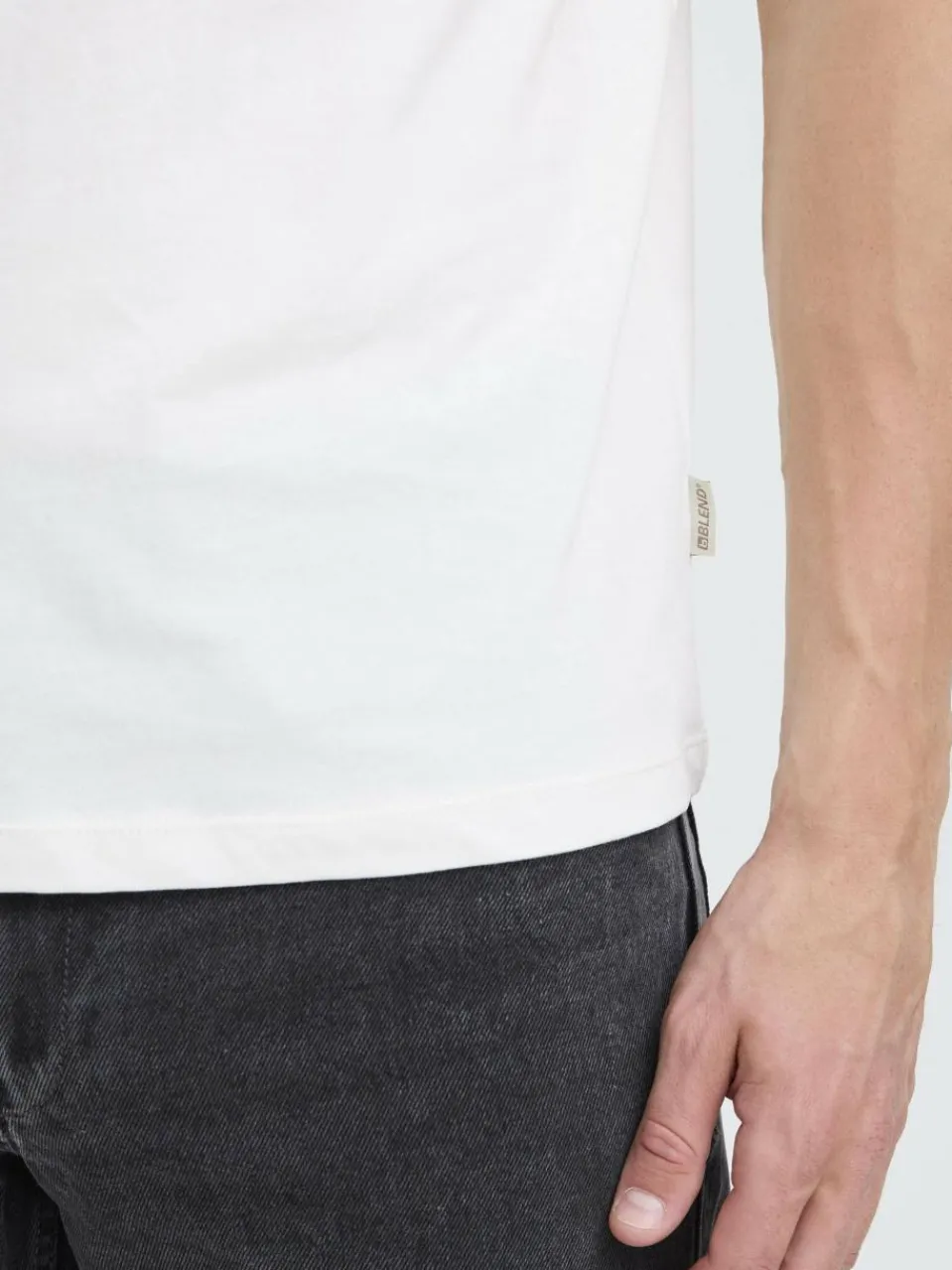 BLEND Shirts<Herren Rundhalsshirt - BHEbal 2 PACK weiß uni