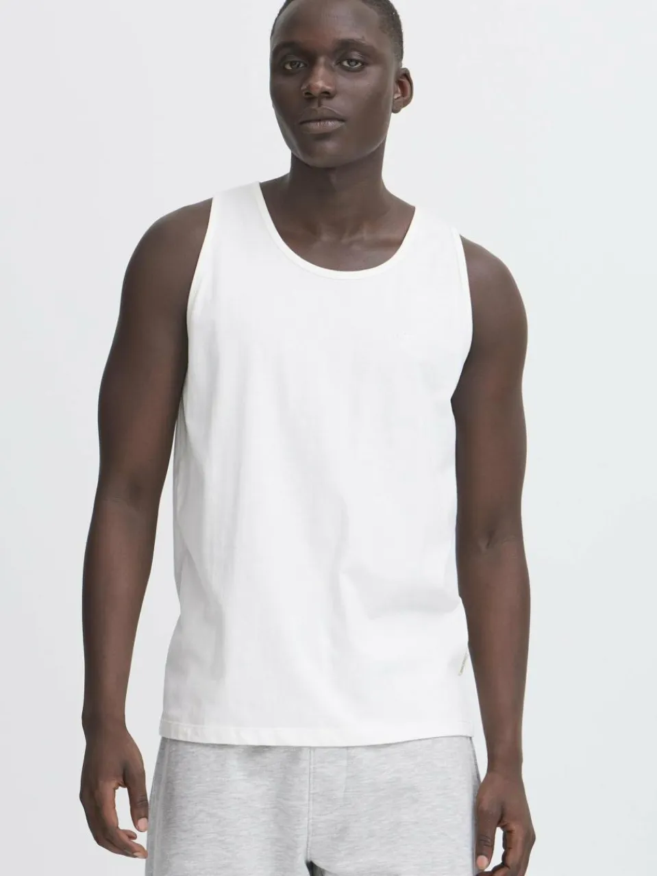 BLEND Shirts<Herren Rundhalsshirt - BHEbil 2 PACK weiß uni