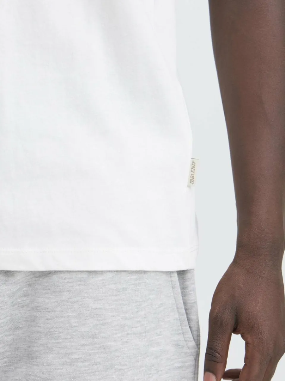 BLEND Shirts<Herren Rundhalsshirt - BHEbil 2 PACK weiß uni