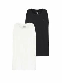 BLEND Shirts<Herren Rundhalsshirt - BHEbil 2 PACK weiß uni