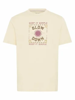 BLEND Shirts<Herren Rundhalsshirt - BHJOEY beige bedruckt