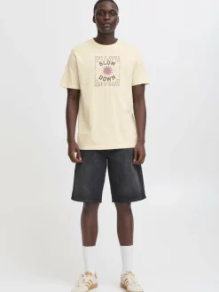 BLEND Shirts<Herren Rundhalsshirt - BHJOEY beige bedruckt