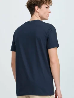 Kronstadt Shirts<Herren Rundhalsshirt - KSMccarto blau uni