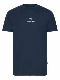 Kronstadt Shirts<Herren Rundhalsshirt - KSMccarto blau uni