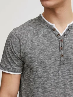 Solid Shirts<Herren Rundhalsshirt - SDDigos schwarz gemustert