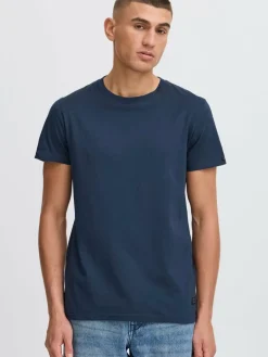 Solid Shirts<Herren Rundhalsshirt - SDJUAN blau uni