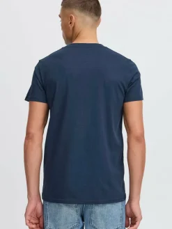 Solid Shirts<Herren Rundhalsshirt - SDJUAN blau uni