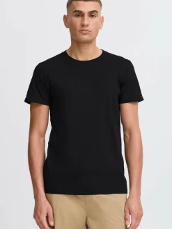 Solid Shirts<Herren Rundhalsshirt - SDJUAN schwarz uni