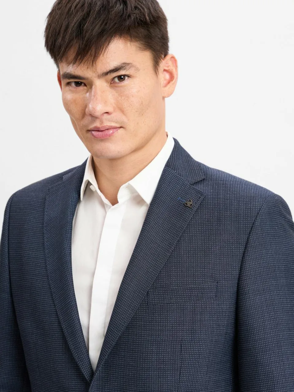 Roy Robson Sakkos<Herren Sakko marine hellblau gemustert