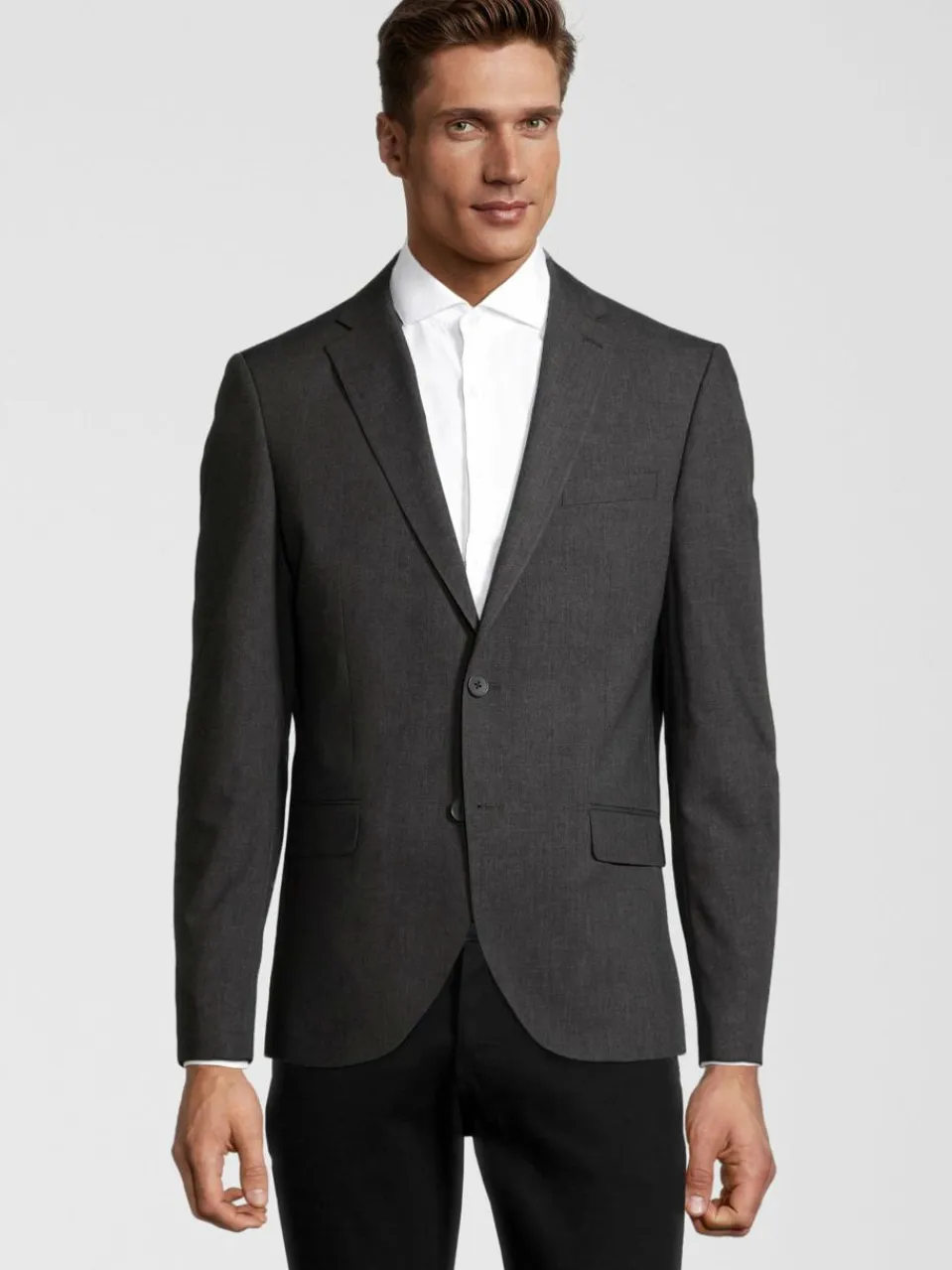 Steffen Klein Anzüge<Herren Sakko - Slim Fit anthrazit uni