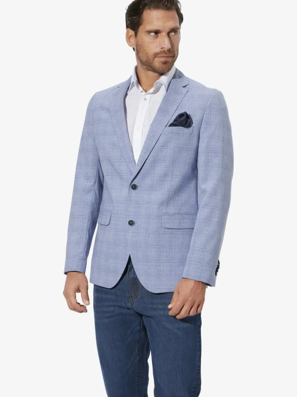 BABISTA Sakkos<Herren Sakko - VARDOR blau kariert