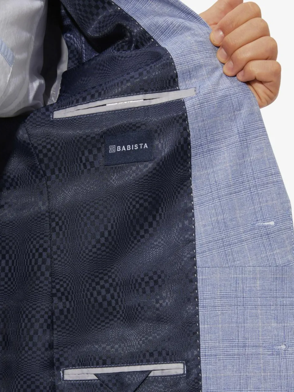 BABISTA Sakkos<Herren Sakko - VARDOR blau kariert