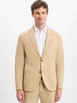 Nils Sundström Baukasten-Anzüge<Herren Sakko mit Leinenanteil beige uni