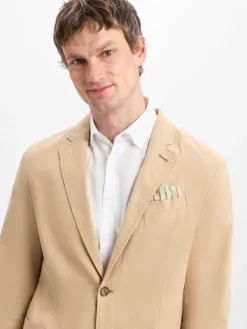 Nils Sundström Baukasten-Anzüge<Herren Sakko mit Leinenanteil beige uni