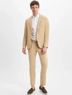 Nils Sundström Baukasten-Anzüge<Herren Sakko mit Leinenanteil beige uni