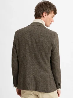 Andrew James New York Sakkos<Herren Sakko mit Wollanteil braun strukturiert