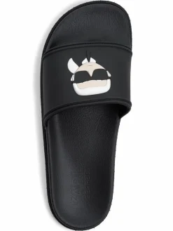 KARL LAGERFELD Freizeit-Schuhe<Herren Sandalen schwarz uni