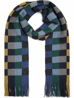 Nils Sundström Schals & Tücher<Herren Schal blau mehrfarbig kariert