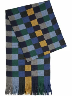 Nils Sundström Schals & Tücher<Herren Schal blau mehrfarbig kariert