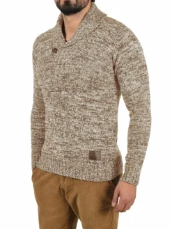 Solid Pullover & Strickjacken<Herren Schalkragenpullover - SDPhil beige gemustert