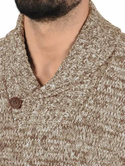 Solid Pullover & Strickjacken<Herren Schalkragenpullover - SDPhil beige gemustert