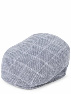 Nils Sundström Mützen & Caps<Herren Schiebermütze grau blau kariert