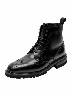 Henry Stevens Boots & Stiefeletten<Herren Schnürboots – Winston FBDB5 schwarz uni