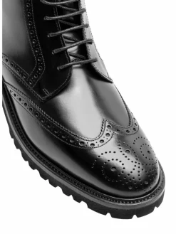 Henry Stevens Boots & Stiefeletten<Herren Schnürboots – Winston FBDB5 schwarz uni