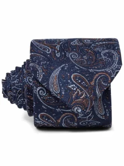 Andrew James Krawatten & Fliegen<Herren Seidenkrawatte marine braun gemustert