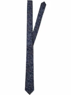 Andrew James Krawatten & Fliegen<Herren Seidenkrawatte marine braun gemustert