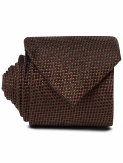 Andrew James Krawatten & Fliegen<Herren Seidenkrawatte nougat strukturiert