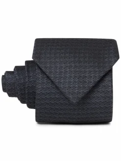 Finshley & Harding Krawatten & Fliegen<Herren Seidenkrawatte marine gemustert