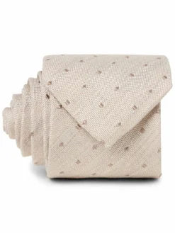 Andrew James Krawatten & Fliegen<Herren Seidenkrawatte beige gepunktet