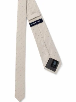 Andrew James Krawatten & Fliegen<Herren Seidenkrawatte beige gepunktet