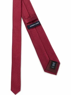 Andrew James Krawatten & Fliegen<Herren Seidenkrawatte bordeaux gepunktet