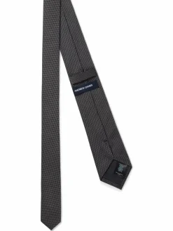 Andrew James Krawatten & Fliegen<Herren Seidenkrawatte anthrazit strukturiert