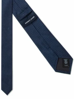 Andrew James Krawatten & Fliegen<Herren Seidenkrawatte marine gepunktet