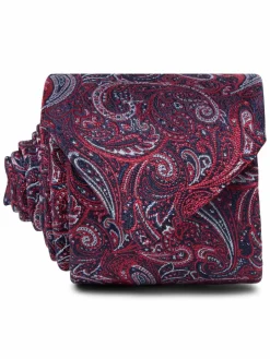 Andrew James Krawatten & Fliegen<Herren Seidenkrawatte bordeaux marine gemustert