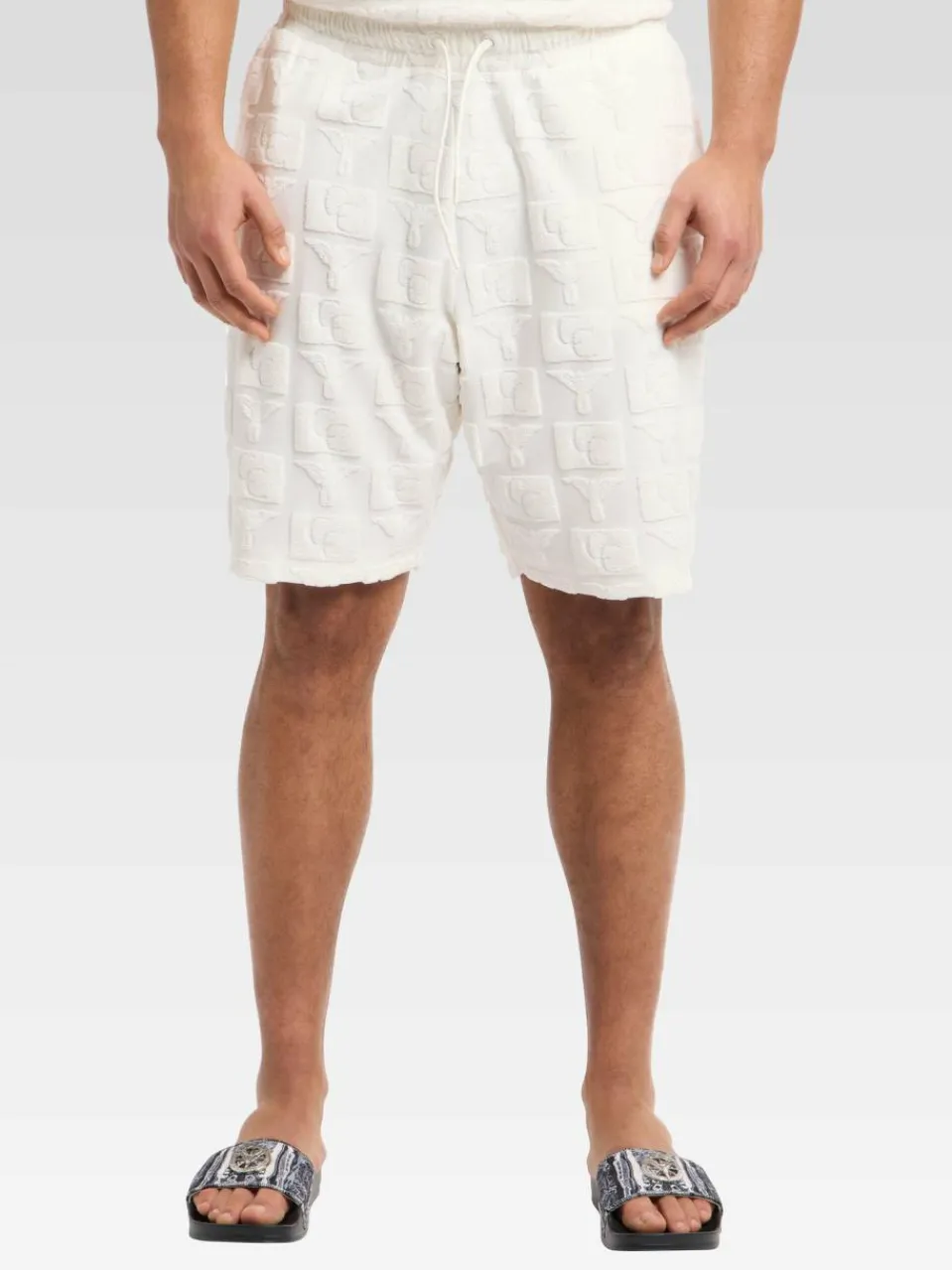 Carlo Colucci Hosen<Herren Shorts - Egarter weiß kariert