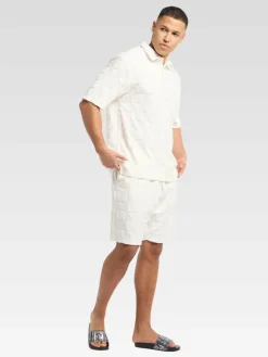 Carlo Colucci Hosen<Herren Shorts - Egarter weiß kariert