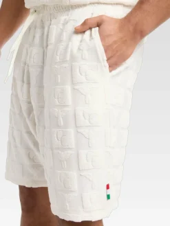 Carlo Colucci Hosen<Herren Shorts - Egarter weiß kariert