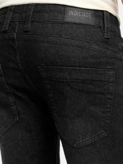 Indicode Jeans<Herren Shorts Jeans - INMCFly schwarz uni