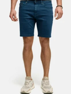 Indicode Jeans<Herren Shorts Jeans - INSymon aqua blau uni