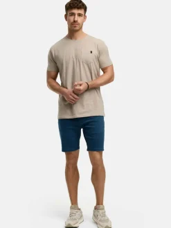 Indicode Jeans<Herren Shorts Jeans - INSymon aqua blau uni