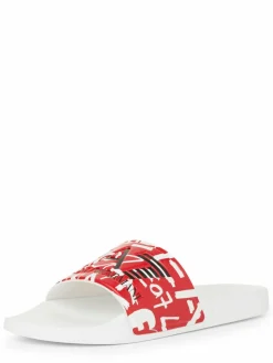 EA7 Emporio Armani Freizeit-Schuhe<Herren Slides rot weiß bedruckt