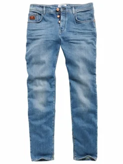 Carlo Colucci Jeans<Herren Slim-fit-Jeans - MIAMI blau uni