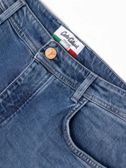 Carlo Colucci Jeans<Herren Slim-fit-Jeans - MIAMI blau uni