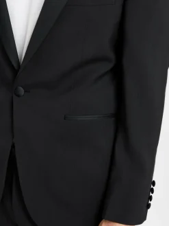 Digel Baukasten-Anzüge|Anzüge<Herren Smoking-Baukasten-Sakko aus Schurwolle - Jarod schwarz uni