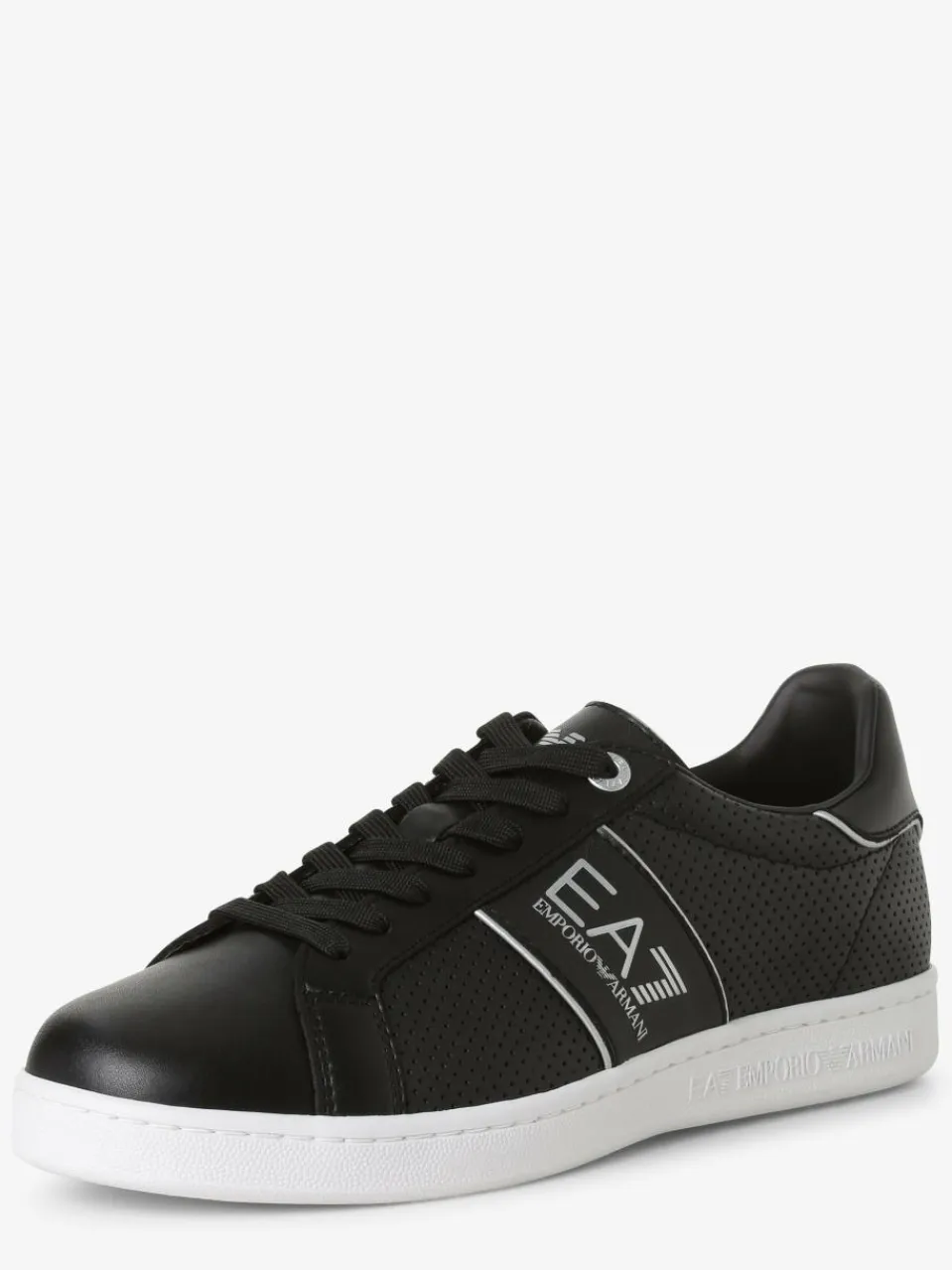EA7 Emporio Armani Freizeit-Schuhe|Sneaker<Herren Sneaker aus Leder schwarz uni