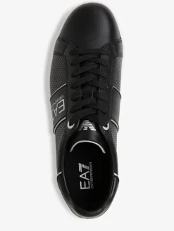EA7 Emporio Armani Freizeit-Schuhe|Sneaker<Herren Sneaker aus Leder schwarz uni